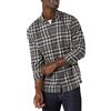 Amazon Essentials Camicia in Flanella a Maniche Lunghe Uomo, Grigio Motivo Scozzese, S