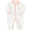 Sophie la Girafe 850 2002 Pigiama per Bambino Unisex (Confezione da 1), Bianco Dettagli Rosa, 3 Mesi