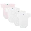 BABIDU | Set 4 Body Neonato Manica Corta - 100% Cotone, Morbidi e Traspiranti - Body Unisex Bambino e Bambina, Ideale per l'Uso Quotidiano, Made in Europe
