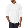 Amazon Essentials Camicia Oxford a Maniche Lunghe Slim Uomo, Bianco, XS