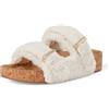 Amazon Essentials Sandali a Fascia in Shearling Sintetico con Suola in Sughero Donna, Montone Sintetico Naturale, 43 EU