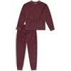Schiesser Mädchen Schlafanzug Set Pyjama Warme Qualitäten Frottee-Fleece-Sweat-Größe 140 bis 176 Pigiama, Borgogna_183039, 152 Bambine e Ragazze
