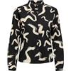 ONLY Onlnova Life Elite L/S Maya-Maglietta Camicia da Donna, Black/AOP:587 Yoko, M