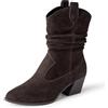 Amazon Essentials Stivali a Metà Polpaccio Stile Western Donna, Marrone, 35.5 EU