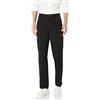 Amazon Essentials Pantaloni Chino Plissettati Anti-Piega, Vestibilità Classica (Disponibili in Taglie Forti) Uomo, Nero, 28W / 28L