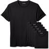 Amazon Essentials Magliette Intime a Girocollo Vestibilità Aderente Uomo, Confezione da 6, Nero, XL