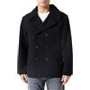Schott NYC Seacoat - Caban da uomo, Nero, M