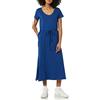 Amazon Essentials Donna Abito a Maglietta Medio a Maniche Corte con Cintura