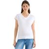 Cecil Maglietta con Scollo a V, Tinta Unita, Colore Bianco, L