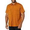 Amazon Essentials Camicia Multiuso con Due Tasche a Maniche Corte vestibilità Standard Uomo, Caramello Scuro, L