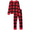 Amazon Essentials Set Intimo Lungo Termico Bambini e Ragazzi, Rosso Buffalo Check, 4 Anni