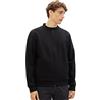 TOM TAILOR Denim Felpa Bomber Uomo, 29999-nero, L