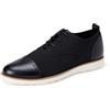 Amazon Essentials Scarpe da Ginnastica Oxford con Brogue, Stile Smart Casual in Maglia Uomo, Nero, 43.5 EU