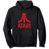 Atari Logo Atari Classic Rosso Felpa con Cappuccio, Unisex per Adulti, Nero, XL