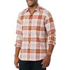 Amazon Essentials Camicia In Flanella Scozzese Con Bottoni A Maniche Lunghe Sagomata Uomo, Marrone Lilla Motivo Scozzese, XS