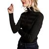Morgan Donna Pull Manche Longue col Roulé Lurex Mentosa Maglione Not Applicable, Noir, TL