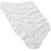 Amazon Essentials Mutandine in Pizzo Galloon Elasticizzato, Modelli Bikini, Hipster, Perizoma a Vita Alta Donna, Confezione da 6, Bianco, 46