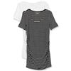 Amazon Essentials T-Shirt con Scollo Rotondo e Arricciatura a Maniche Corte Premaman Donna, Pacco da 2