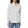 Amazon Essentials Camicia in Popeline a Maniche Lunghe con Bottoni sul Colletto, vestibilità Classica Donna, Nero Bianco Pois, S