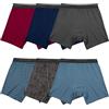 Fruit of The Loom Boxer da Uomo Standard Elasticizzati a 4 Vie, Biancheria Intima Leggera e Traspirante, Gamba Lunga e Regolare, Confezione da 6 Colori Assortiti