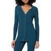 The Drop, Constance, Maglia da Donna, a Costine con Abbottonatura Frontale