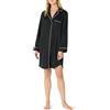 Amazon Essentials Camicia da Notte da Donna in Raso, con Bottoni, Nera, M
