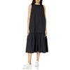 The Drop, Ilana Maxi Abito Smanicato, in Popeline, con Bordo Amplio, Nero, L