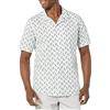 Amazon Essentials Camicia da resort da uomo in cotone con bottoni, maniche corte, stampa uccellino azzurro, XXL