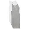 Amazon Essentials Canottiere Intime Leggere Uomo, Pacco da 6, Bianco/Grigio Medio Puntinato, S