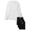 Amazon Essentials Magliette Intime a Girocollo vestibilità Aderente Uomo, Confezione da 6, Nero/Bianco, L