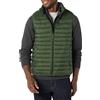 Amazon Essentials Piumino Smanicato Ripiegabile Impermeabile Leggero Uomo, Verde Oliva Scuro, S