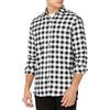 Amazon Essentials Camicia in flanella a maniche lunghe Uomo, Nero Buffalo Plaid, S