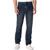 Amazon Essentials Jeans Taglio Dritto Leggermente Elasticizzati Vestibilità Aderente Uomo, Lavaggio Scuro Colorato, 33W / 28L