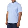 Amazon Essentials Camicia con Taschino in Tessuto Oxford Elasticizzato a Maniche Corte vestibilità Aderente Uomo, Azzurro Polvere, XXL
