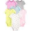 Simple Joys by Carter's 6-Pack Short-Sleeve Bodysuit Body, Multicolore/A Pallini/Anatre/Floreale/Righe, Prematuro (Pacco da 6) Bimba