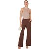 Trendyol - Trendyol Pantaloni Basics da Donna, Vita Normale, Gamba Larga, Pantaloni Donna