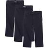 Amazon Essentials Pantaloni Chino Chino da Bambino, vestibilità Dritta, con Parte Anteriore Piatta, Confezione da 3, Nero, 2T