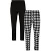FM London Pijama FM London para hombre paquete de 2 - Pantalones de pijama ligeros para hombre, ropa de dormir y ropa de dormir, Nero a quadri, S