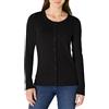 Amazon Essentials Cardigan Girocollo Leggero (Taglie Forti Disponibili) Donna, Nero, 4XL Plus