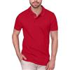 HRM Polo da Uomo di Alta qualità, Resistente in 95% Cotone e 5% Elastan. Polo Basic Lavabile Fino a 40 °C, Rosso (Red 03-Red), L