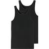 Schiesser 2 Pack Maglietta Intima da Uomo Senza Maniche in Cotone Biologico - 95/5 Organic, Nero_176038, XXXXL