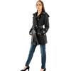 Morgan 242-gzima Trench corto da donna, con cappuccio, colore: nero, taglia: 42