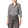 Amazon Essentials Camicia da donna a maniche lunghe con bottoni in popeline, vestibilità classica, motivo a quadretti bianchi e neri, XS