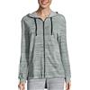 Hanes Felpa con cappuccio Full Zip da donna, modello French Terry, color nero, XX-Large