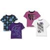 Amazon Essentials Disney | Marvel | Star Wars T-Shirt a Maniche Corte Bambini e ragazzi, Pacco da 4, Marvel Black Panther, 3 anni