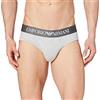 Emporio Armani Uomo Brief Iconic Logoband Mutande, Grigio (Melange Grey), S