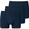Schiesser Uomo Organic Cotton Essential 3er Pack Unterwäsche mit softem Bund Boxer a Pantaloncino, Dunk E L Blau, X-Large