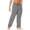 Amazon Essentials Pantaloni Pigiama in Popeline di Cotone dalla Linea Dritta con Coulisse ed Elastico in Vita Uomo, Grigio, XS