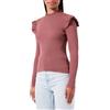 ONLY Bestseller A/S Onlsia Sally Ruffle LS Maglione Knt Noos, Rose Brown, S Donna
