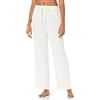 Amazon Essentials Pantaloni del Pigiama Leggeri in Spugna con Coulisse Donna, Grigio Chiaro Puntinato, XXL